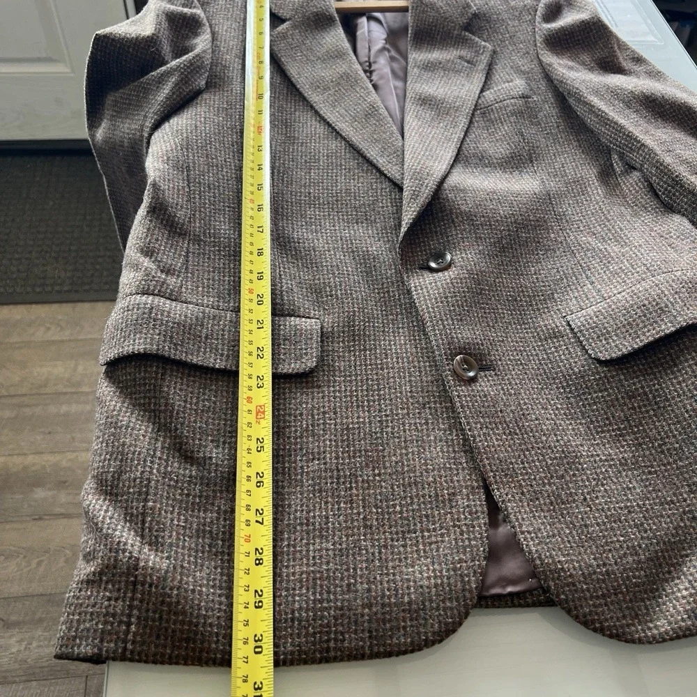 VTG Christian Dior Monsieur Brown Wool Blazer 38R Usa Made Union Kaufman Montana
